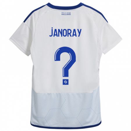 Kandiny Niño Camiseta Sacha Janoray #0 Blanco 2ª Equipación 2023/24 La Camisa Chile