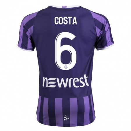 Kandiny Niño Camiseta Logan Costa #6 Morado 2ª Equipación 2023/24 La Camisa Chile