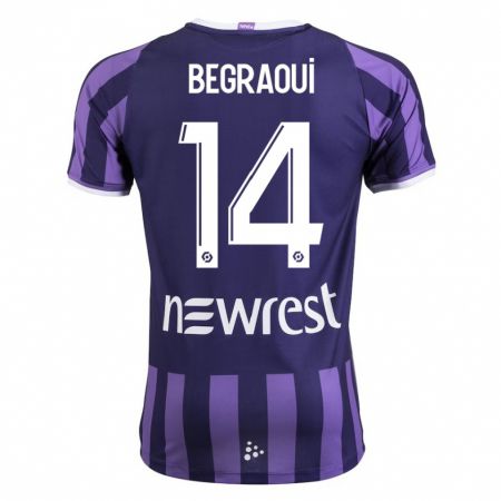 Kandiny Niño Camiseta Yanis Begraoui #14 Morado 2ª Equipación 2023/24 La Camisa Chile