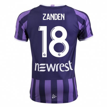 Kandiny Niño Camiseta Oliver Zandén #18 Morado 2ª Equipación 2023/24 La Camisa Chile