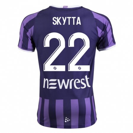 Kandiny Niño Camiseta Naatan Skyttä #22 Morado 2ª Equipación 2023/24 La Camisa Chile