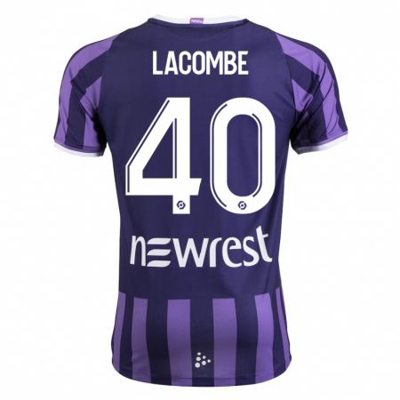 Kandiny Niño Camiseta Justin Lacombe #40 Morado 2ª Equipación 2023/24 La Camisa Chile