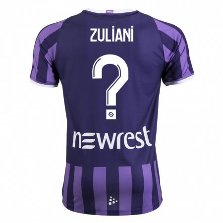 Kandiny Niño Camiseta Edhy Zuliani #0 Morado 2ª Equipación 2023/24 La Camisa Chile