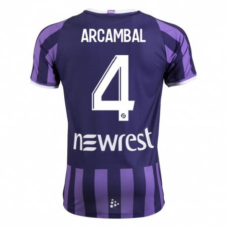 Kandiny Niño Camiseta Anais Arcambal #4 Morado 2ª Equipación 2023/24 La Camisa Chile