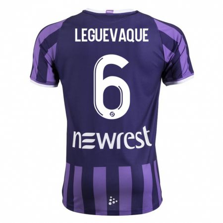 Kandiny Niño Camiseta Laurie Leguevaque #6 Morado 2ª Equipación 2023/24 La Camisa Chile