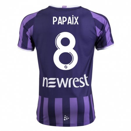 Kandiny Niño Camiseta Pauline Papaix #8 Morado 2ª Equipación 2023/24 La Camisa Chile