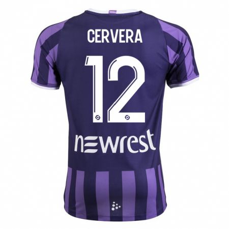 Kandiny Niño Camiseta Laurianne Cervera #12 Morado 2ª Equipación 2023/24 La Camisa Chile