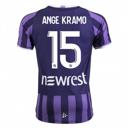 Kandiny Niño Camiseta Marie Ange Kramo #15 Morado 2ª Equipación 2023/24 La Camisa Chile