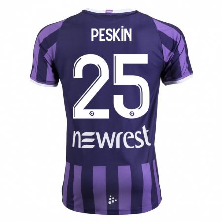 Kandiny Niño Camiseta Kelso Peskin #25 Morado 2ª Equipación 2023/24 La Camisa Chile