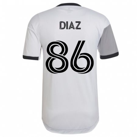 Kandiny Niño Camiseta Alec Díaz #86 Blanco 2ª Equipación 2023/24 La Camisa Chile