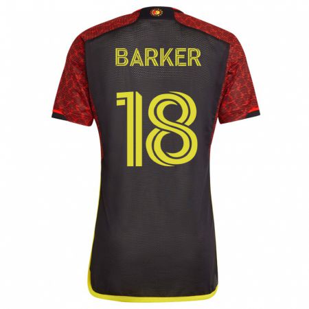 Kandiny Niño Camiseta Alicia Barker #18 Naranja 2ª Equipación 2023/24 La Camisa Chile