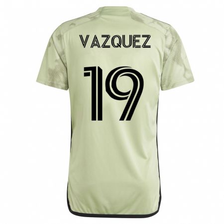 Kandiny Niño Camiseta Favian Vazquez #19 Verde 2ª Equipación 2023/24 La Camisa Chile
