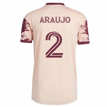 Kandiny Niño Camiseta Miguel Araujo #2 Blanquecino 2ª Equipación 2023/24 La Camisa Chile