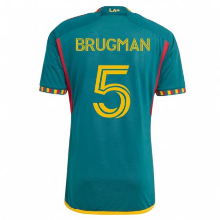Kandiny Niño Camiseta Gastón Brugman #5 Verde 2ª Equipación 2023/24 La Camisa Chile