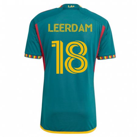 Kandiny Niño Camiseta Kelvin Leerdam #18 Verde 2ª Equipación 2023/24 La Camisa Chile