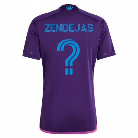 Kandiny Niño Camiseta Adrián Zendejas #0 Violeta 2ª Equipación 2023/24 La Camisa Chile