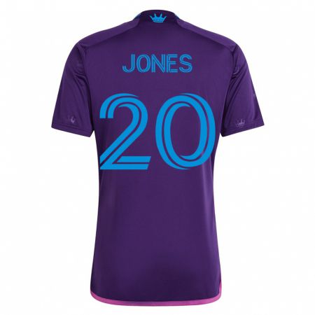 Kandiny Niño Camiseta Derrick Jones #20 Violeta 2ª Equipación 2023/24 La Camisa Chile