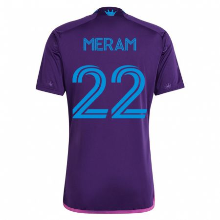 Kandiny Niño Camiseta Justin Meram #22 Violeta 2ª Equipación 2023/24 La Camisa Chile