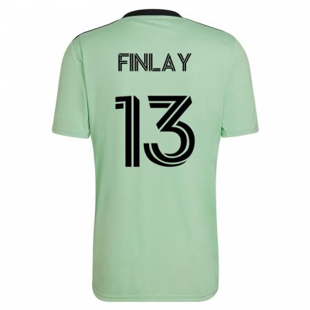 Kandiny Niño Camiseta Ethan Finlay #13 Verde Claro 2ª Equipación 2023/24 La Camisa Chile