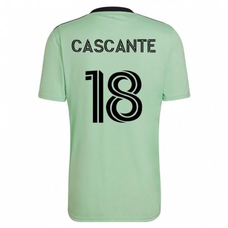 Kandiny Niño Camiseta Julio Cascante #18 Verde Claro 2ª Equipación 2023/24 La Camisa Chile