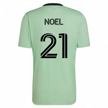 Kandiny Niño Camiseta Valentin Noël #21 Verde Claro 2ª Equipación 2023/24 La Camisa Chile