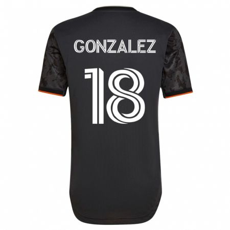 Kandiny Niño Camiseta Diego Gonzalez #18 Negro 2ª Equipación 2023/24 La Camisa Chile