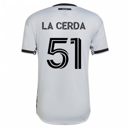 Kandiny Niño Camiseta Eric De La Cerda #51 Blanco 2ª Equipación 2023/24 La Camisa Chile