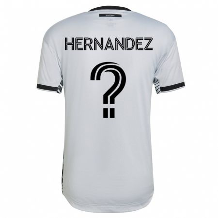 Kandiny Niño Camiseta Oliver Hernandez #0 Blanco 2ª Equipación 2023/24 La Camisa Chile
