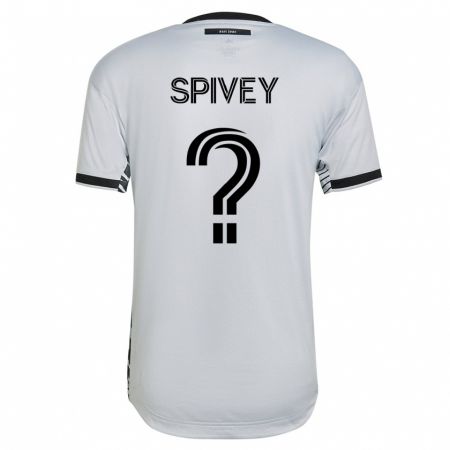 Kandiny Niño Camiseta Jermaine Spivey #0 Blanco 2ª Equipación 2023/24 La Camisa Chile