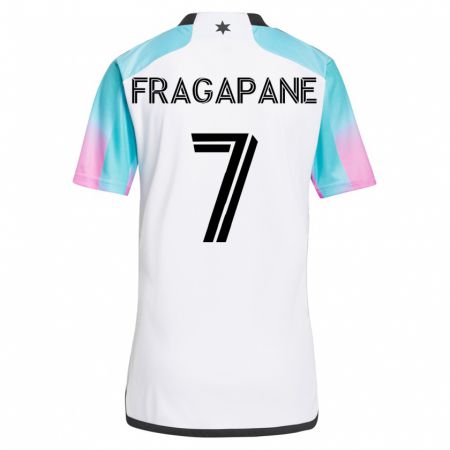 Kandiny Niño Camiseta Franco Fragapane #7 Blanco 2ª Equipación 2023/24 La Camisa Chile