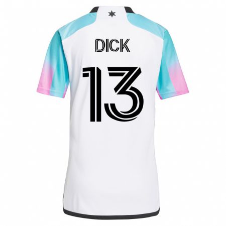 Kandiny Niño Camiseta Eric Dick #13 Blanco 2ª Equipación 2023/24 La Camisa Chile