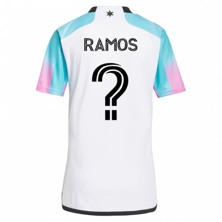 Kandiny Niño Camiseta Jason Ramos #0 Blanco 2ª Equipación 2023/24 La Camisa Chile