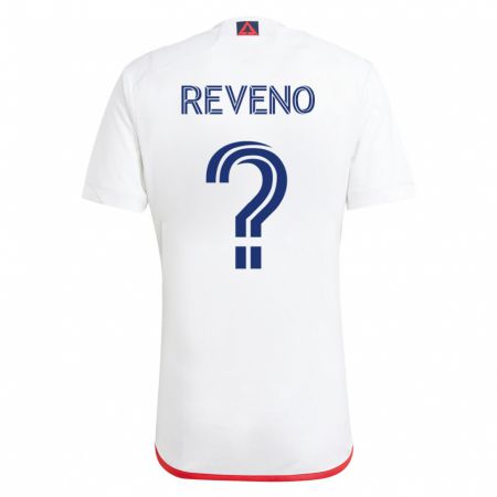 Kandiny Niño Camiseta Ben Reveno #0 Blanco Rojo 2ª Equipación 2023/24 La Camisa Chile