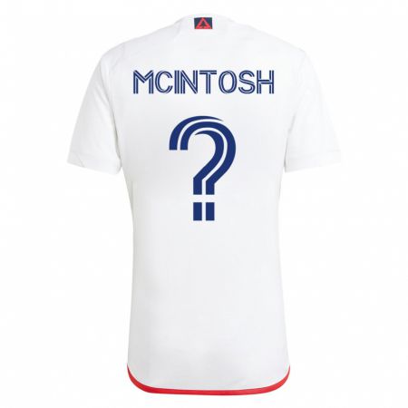 Kandiny Niño Camiseta Damario Mcintosh #0 Blanco Rojo 2ª Equipación 2023/24 La Camisa Chile