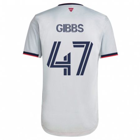 Kandiny Niño Camiseta Ryley Gibbs #47 Blanco 2ª Equipación 2023/24 La Camisa Chile
