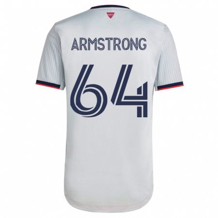 Kandiny Niño Camiseta Dida Armstrong #64 Blanco 2ª Equipación 2023/24 La Camisa Chile