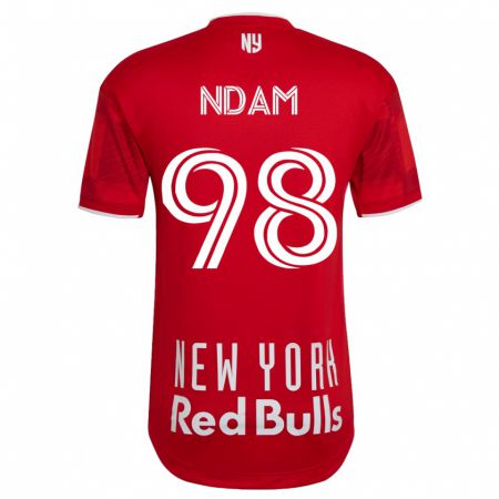 Kandiny Niño Camiseta Hassan Ndam #98 Beige-Dorado 2ª Equipación 2023/24 La Camisa Chile