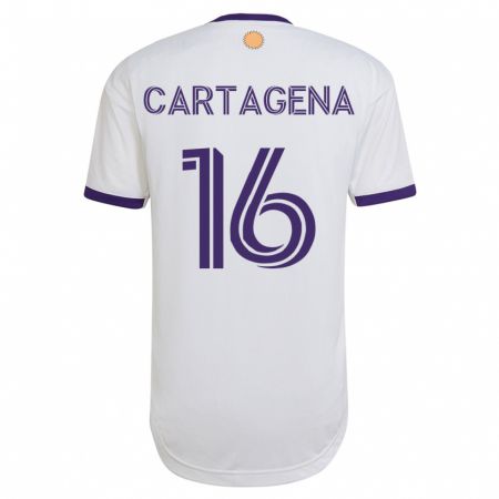 Kandiny Niño Camiseta Wilder Cartagena #16 Blanco 2ª Equipación 2023/24 La Camisa Chile