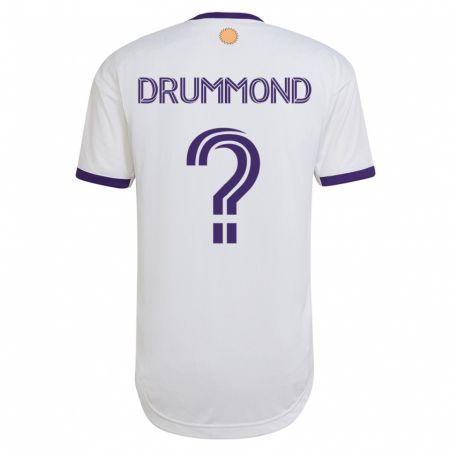 Kandiny Niño Camiseta Owen Drummond #0 Blanco 2ª Equipación 2023/24 La Camisa Chile