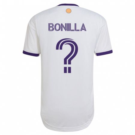 Kandiny Niño Camiseta Jarell Bonilla #0 Blanco 2ª Equipación 2023/24 La Camisa Chile