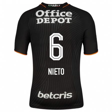 Kandiny Niño Camiseta Karla Nieto #6 Negro 2ª Equipación 2023/24 La Camisa Chile