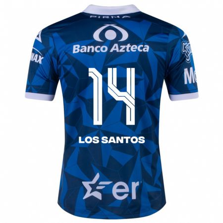 Kandiny Niño Camiseta Lucas De Los Santos #14 Azul 2ª Equipación 2023/24 La Camisa Chile