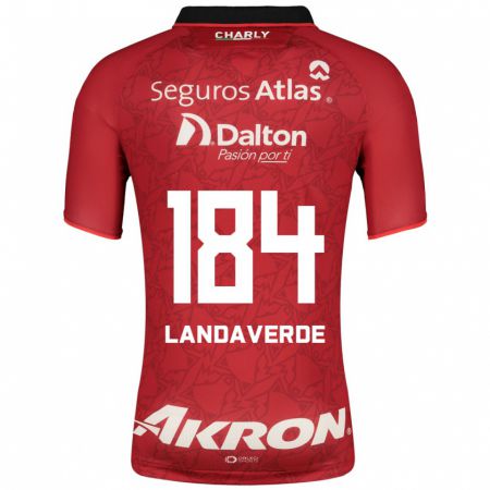 Kandiny Niño Camiseta Antero Landaverde #184 Rojo 2ª Equipación 2023/24 La Camisa Chile