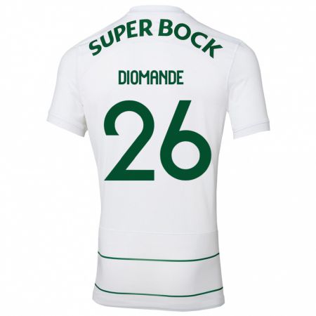 Kandiny Niño Camiseta Ousmane Diomande #26 Blanco 2ª Equipación 2023/24 La Camisa Chile