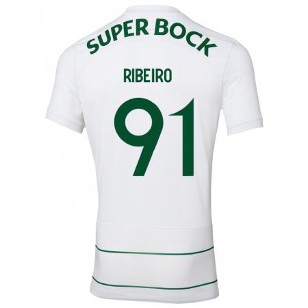 Kandiny Niño Camiseta Rodrigo Ribeiro #91 Blanco 2ª Equipación 2023/24 La Camisa Chile