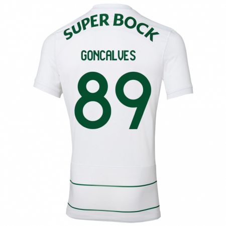 Kandiny Niño Camiseta André Gonçalves #89 Blanco 2ª Equipación 2023/24 La Camisa Chile