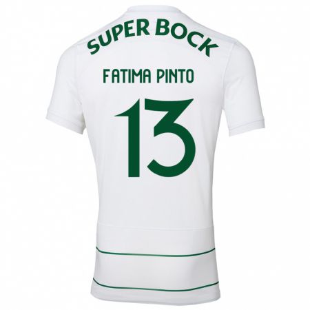 Kandiny Niño Camiseta Fátima Alexandra Figueira Pinto #13 Blanco 2ª Equipación 2023/24 La Camisa Chile