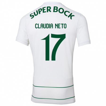 Kandiny Niño Camiseta Cláudia Teresa Pires Neto #17 Blanco 2ª Equipación 2023/24 La Camisa Chile