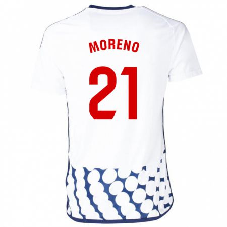 Kandiny Niño Camiseta Diego Moreno #21 Blanco 2ª Equipación 2023/24 La Camisa Chile