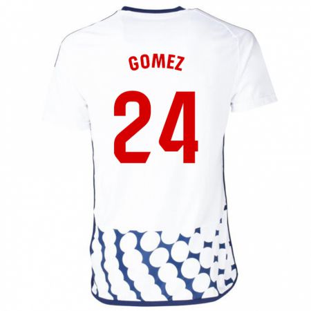 Kandiny Niño Camiseta Jonathan Gómez #24 Blanco 2ª Equipación 2023/24 La Camisa Chile